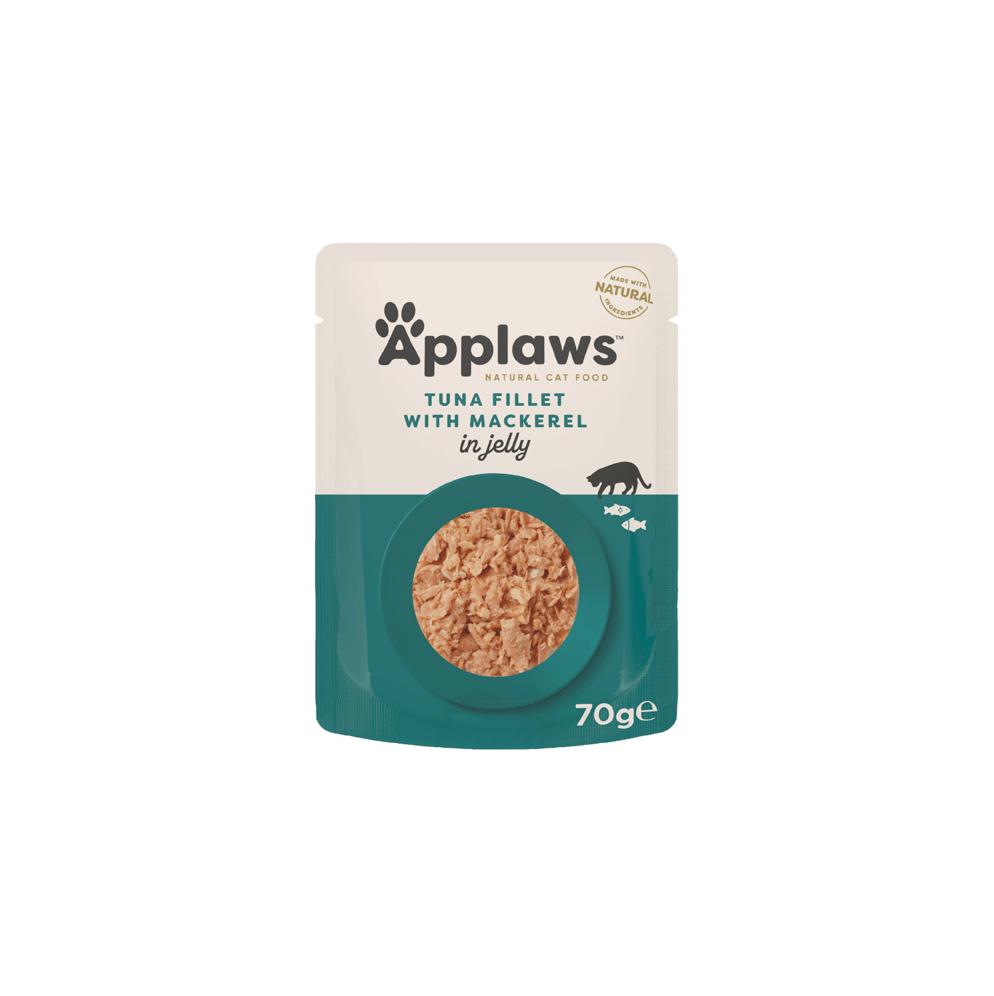 Applaws Tuna Fillet with Mackerel in Jelly Pouch 70g