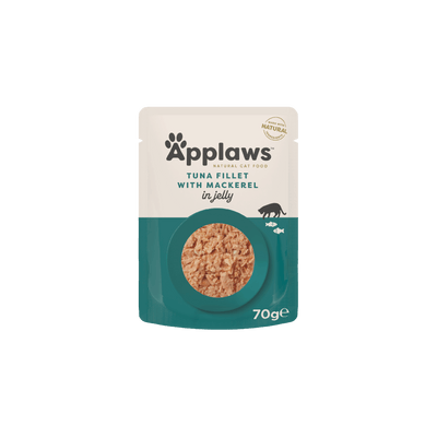 Applaws Tuna Fillet with Mackerel in Jelly Pouch 70g