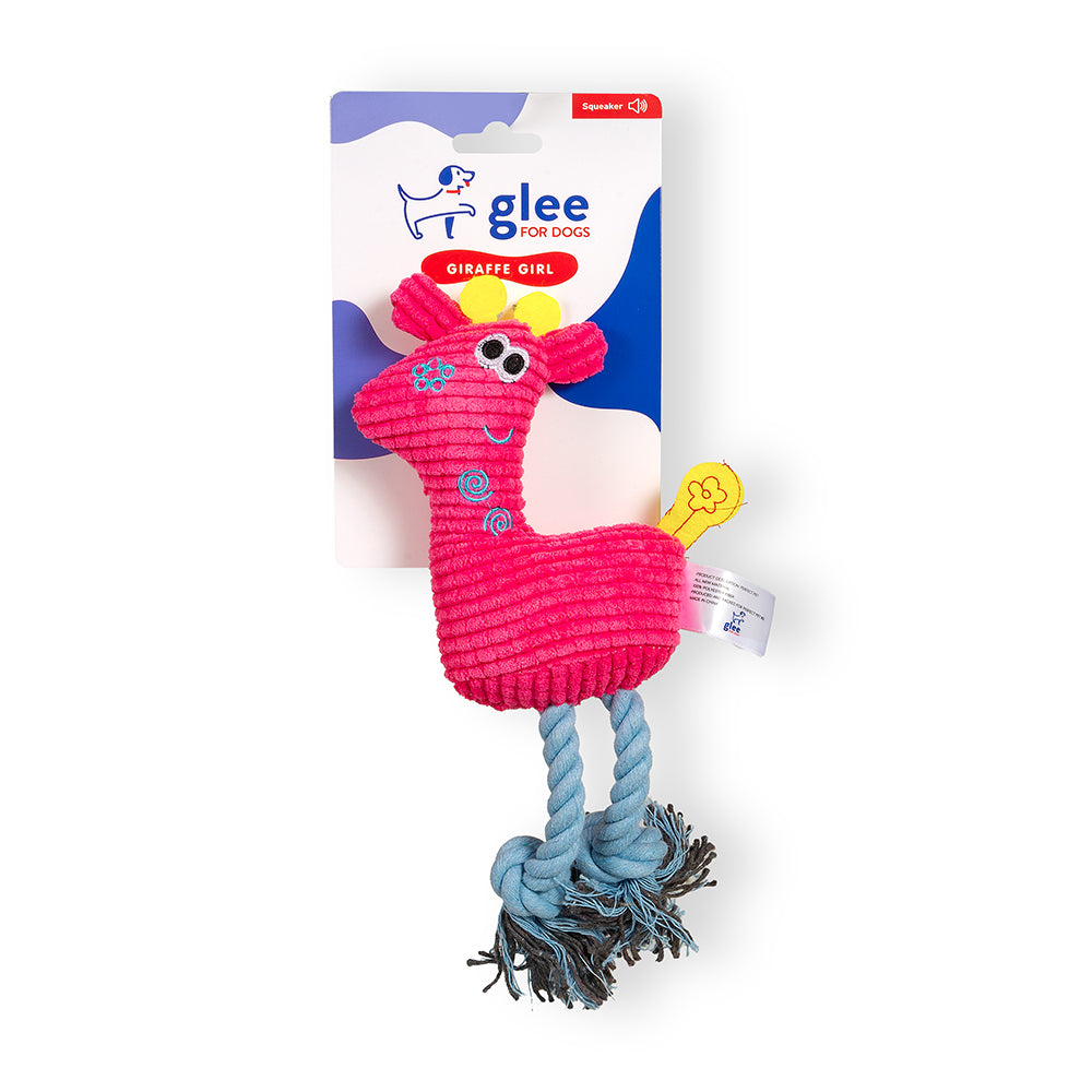 Glee Giraffe Girl Dog Squeaky Toy 26 x 16 x 3cm