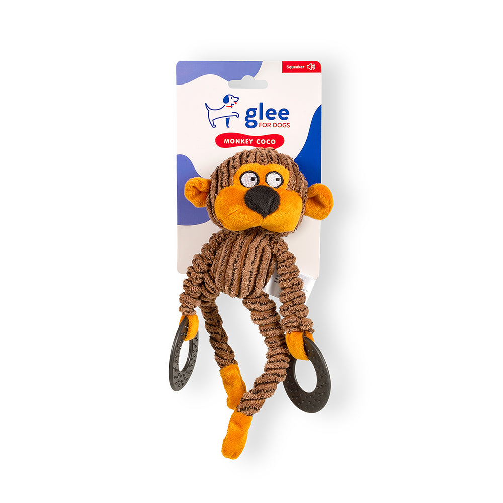 Glee Monkey Coco Squeaky Toy 22 x 7 x 25cm