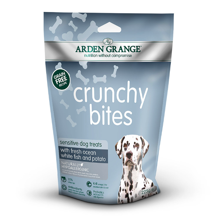 Arden Grange Crunchy Bites Sensitive – Grain Free – Ocean White Fish and Potato