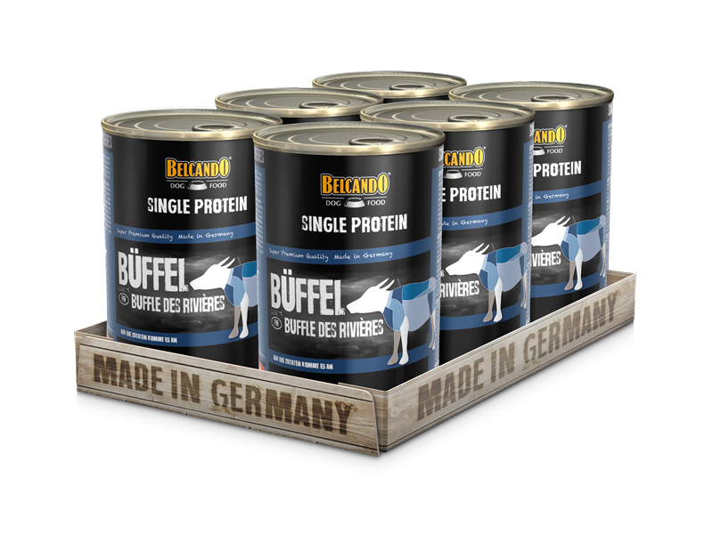 Belcando Single Protein Water Buffalo Dog Food 400g box packaging