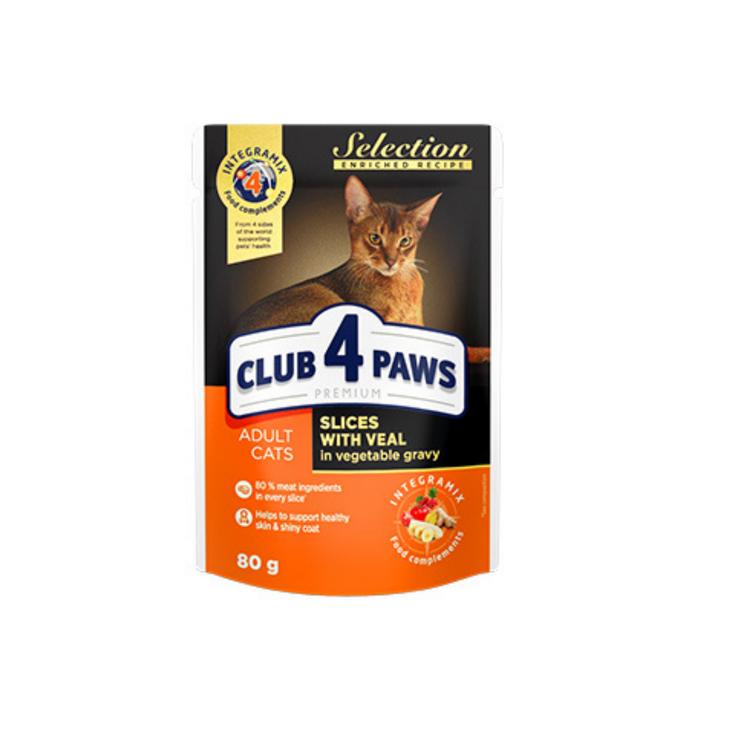 CLUB 4 PAWS Premium Selection Slices of Veal with Vegetable Gravy – 1 KG