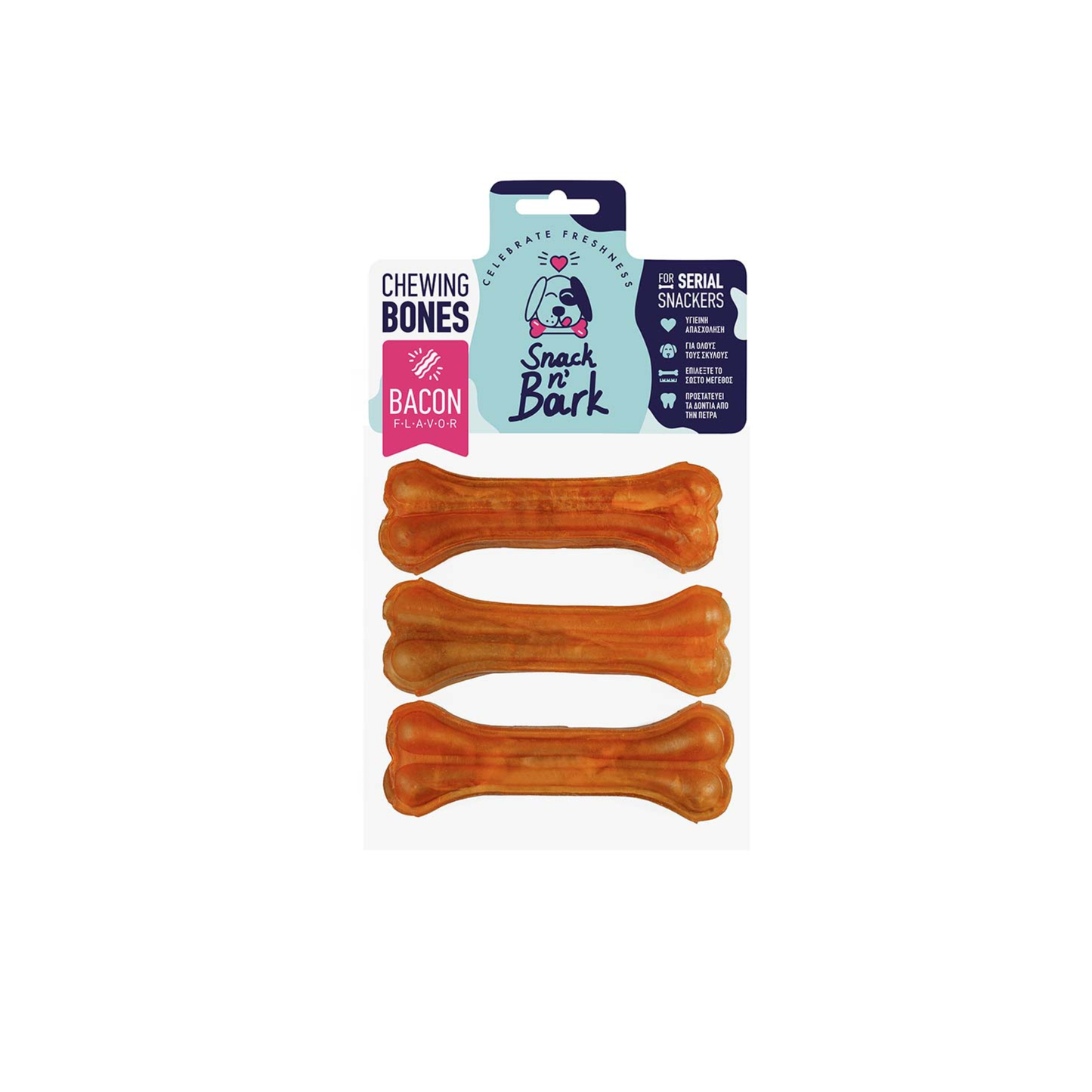 Celebrate Freshness Snack N' Bark Compact Bone - Bacon
