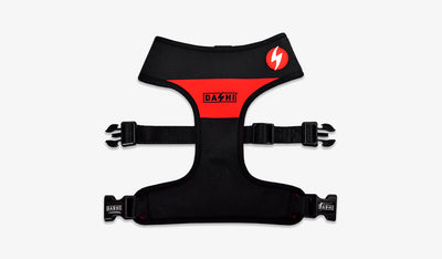 Dashi Stripes3 Red & Black Neo Mesh Harness — official Dashi product photo