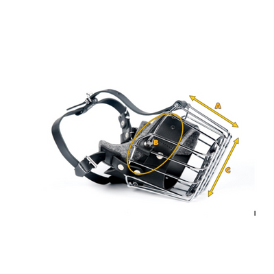 Dingo Reinforced Dog Metal Muzzle For German Shepherds