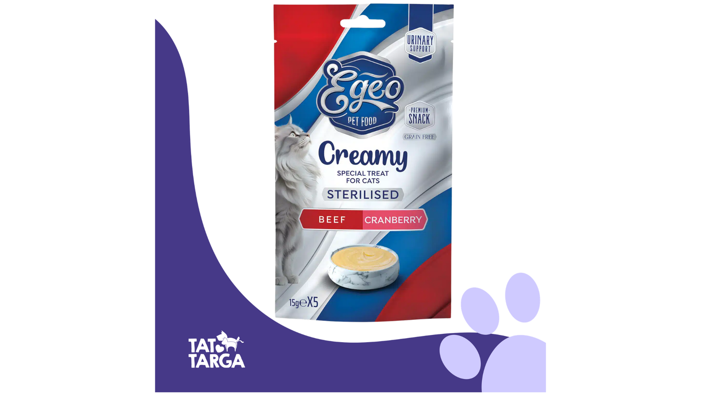 EGEO Grain-Free Sterilised Creamy Treat With Beef & Cranberry 15g