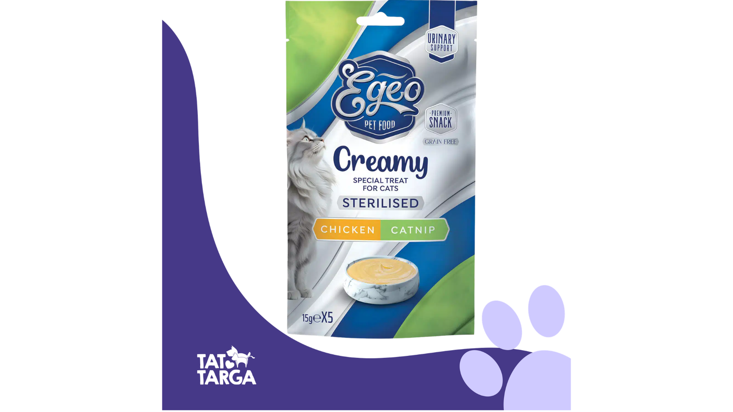 EGEO Grain-Free Sterilised Creamy Treat With Chicken & Catnip 15g