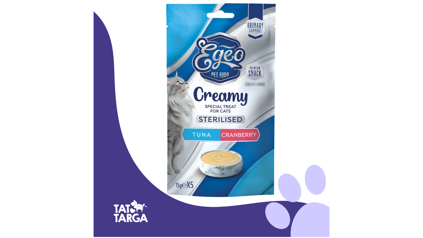 EGEO Grain-Free Sterilised Creamy Treat With Tuna & Cranberry 15g