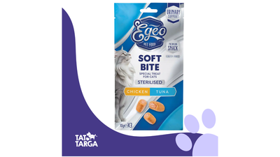 EGEO Grain-Free Sterilised Soft Bite With Chicken & Tuna Treat 10g