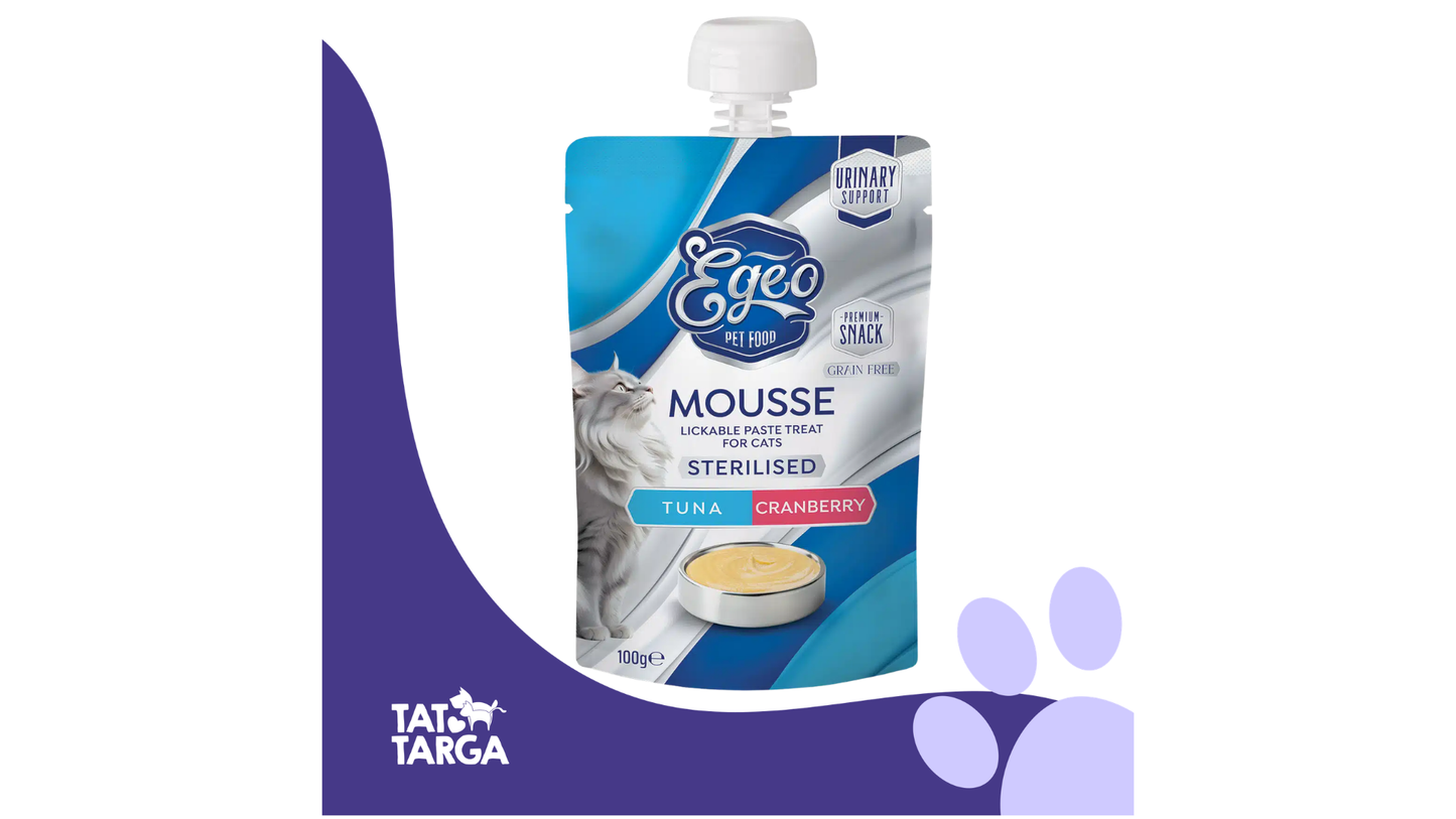 EGEO Mousse Sterilised Tuna & Cranberry 100g