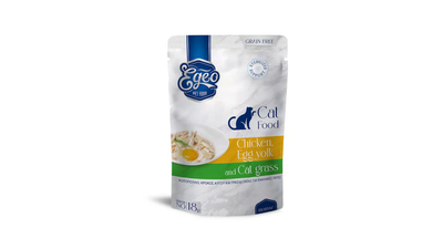 Egeo Adult Cat Chicken, Egg Yolk & Catnip Mousse Pouch 85g