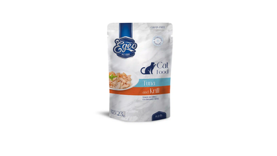 Egeo Adult Cat Tuna & Krill In Jelly Pouch 85g