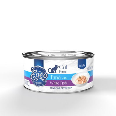 No.10 Egeo Cat Adult Tuna with White Fish in Jelly