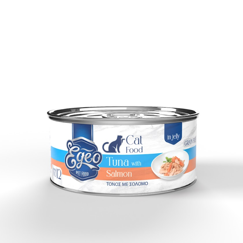 No.12 Egeo Cat Adult Tuna with Salmon in Jelly