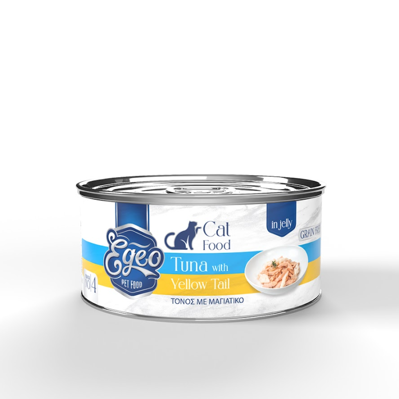 No.4 Egeo Cat Adult Tuna with Yellow Tail in Jelly