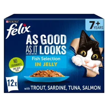 Felix As Good As It Looks 7+ Fish Selection in Jelly Wet Cat Food x12
