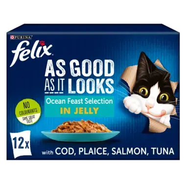 Felix As Good As It Looks Ocean Feasts in Jelly Wet Cat Food x12