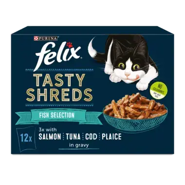 Felix Tasty Shreds Fish 80g x12