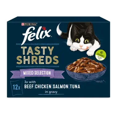 Felix Tasty Shreds Mixed Selection 80g x12