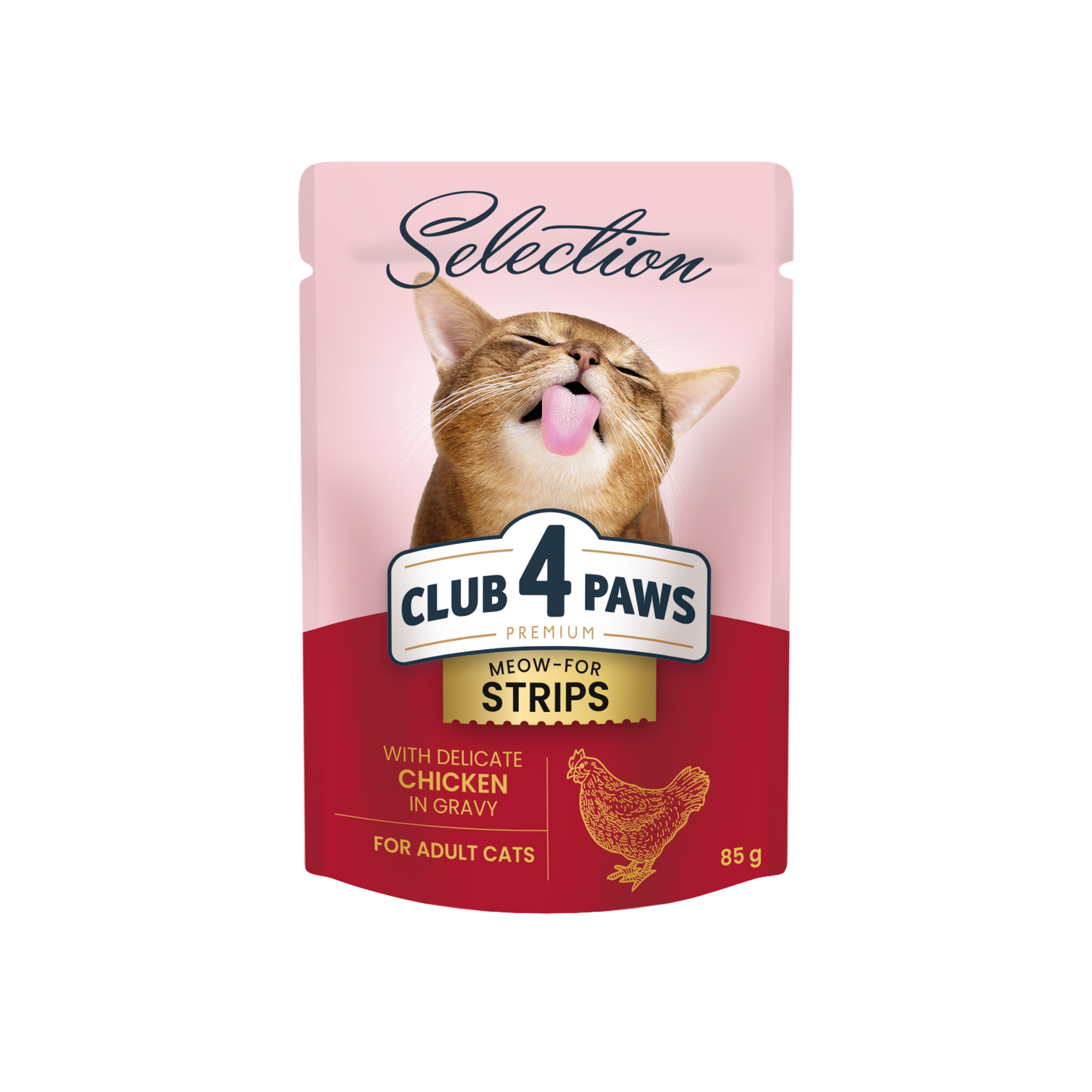 CLUB 4 PAWS Premium Strips with Chicken in Gravy