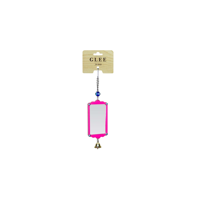 Glee Hanging Bird Toy With Mirror And Bells Pink