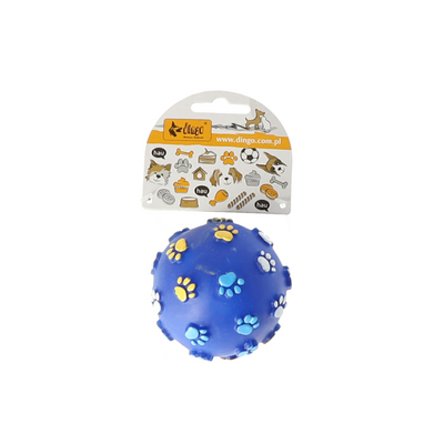 Dingo Squeaky Blue Ball with Paws