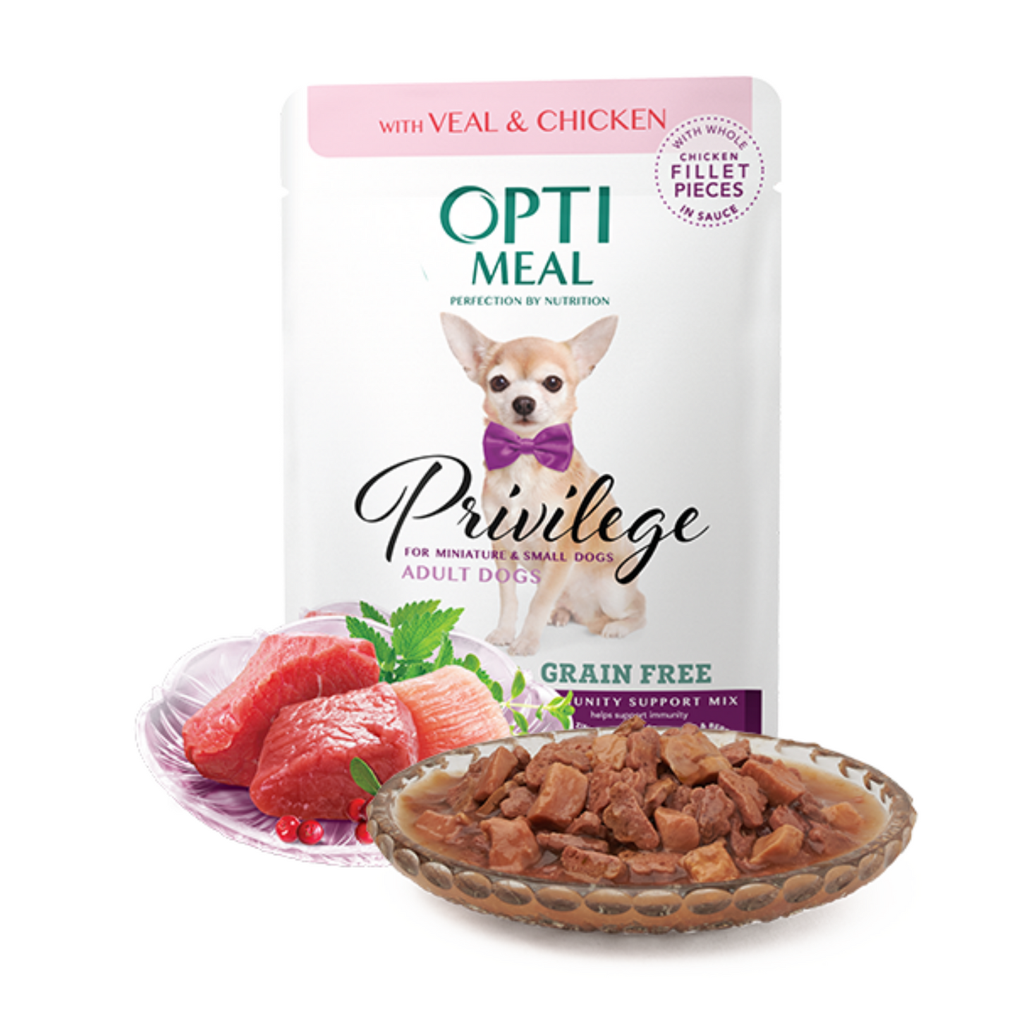 OPTIMEAL Privilege Pouches Veal & Chicken – 62 g