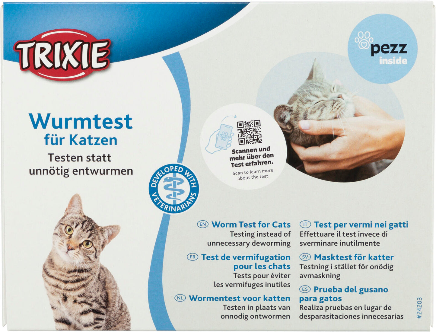 Trixie Worm test for cats, 19.5 Ã‡? 15 Ã‡? 2 cm