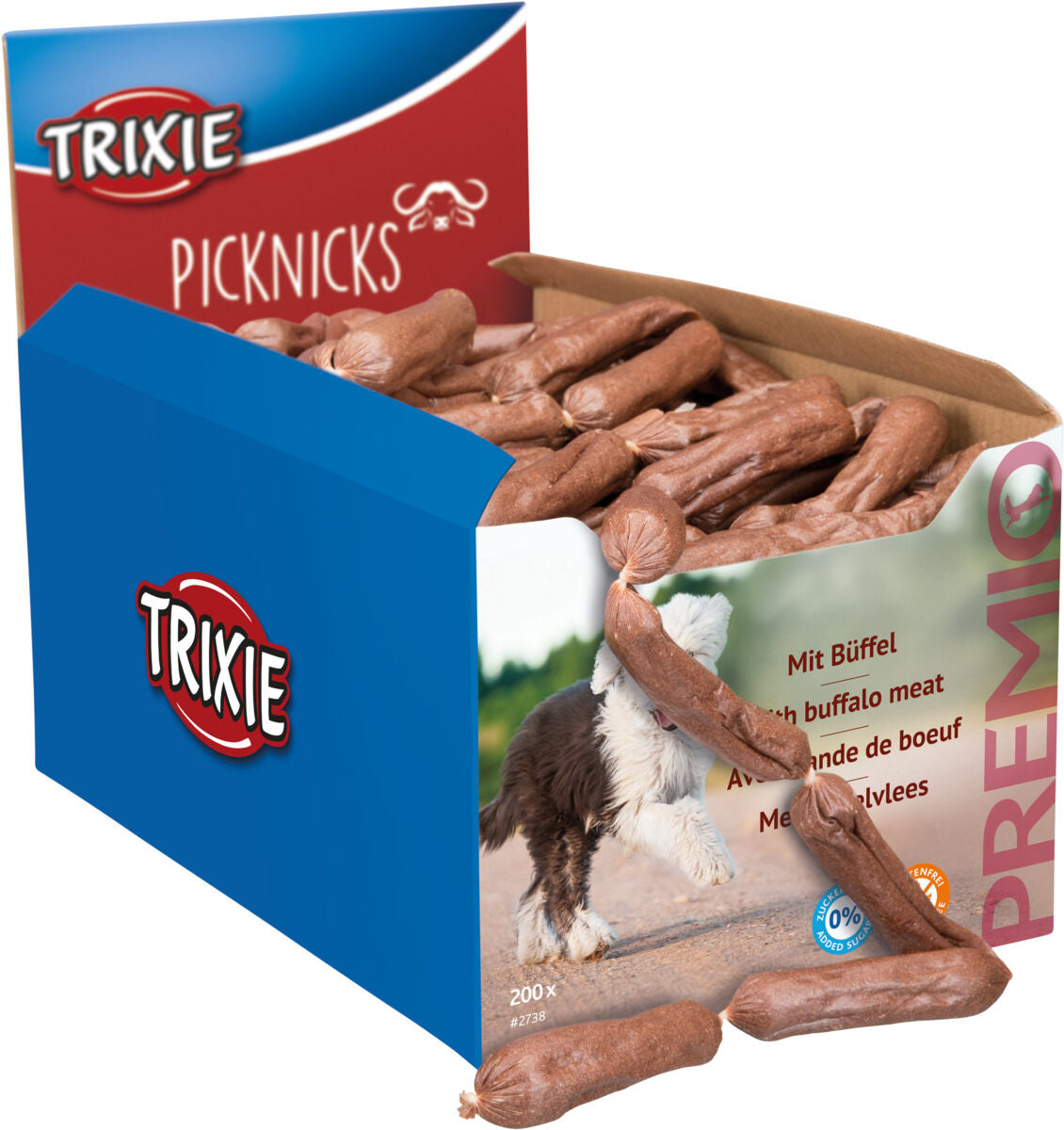 Trixie PREMIO Picknicks, sausage chain, buffalo, 8 cm, 8 g
