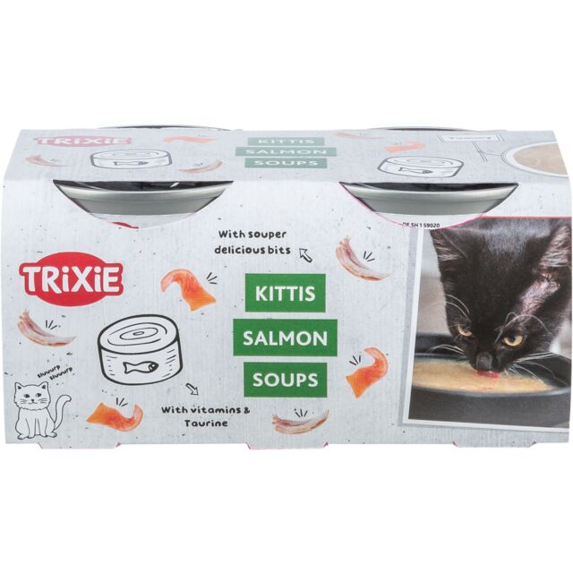 Trixie Soup with chicken & salmon, 4 x 80 g