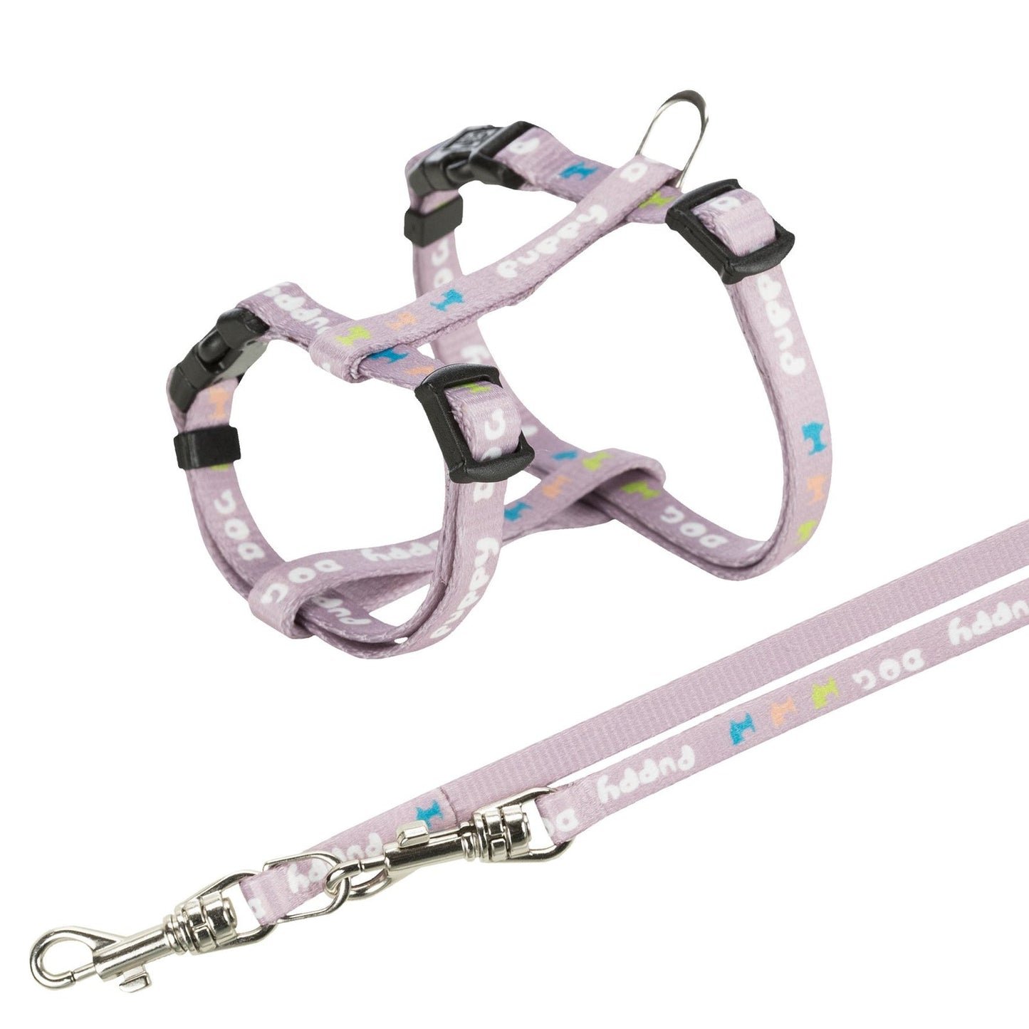 Trixie Junior puppy harness with leash, 2334 cm/8 mm, 2.00 m, light lilac