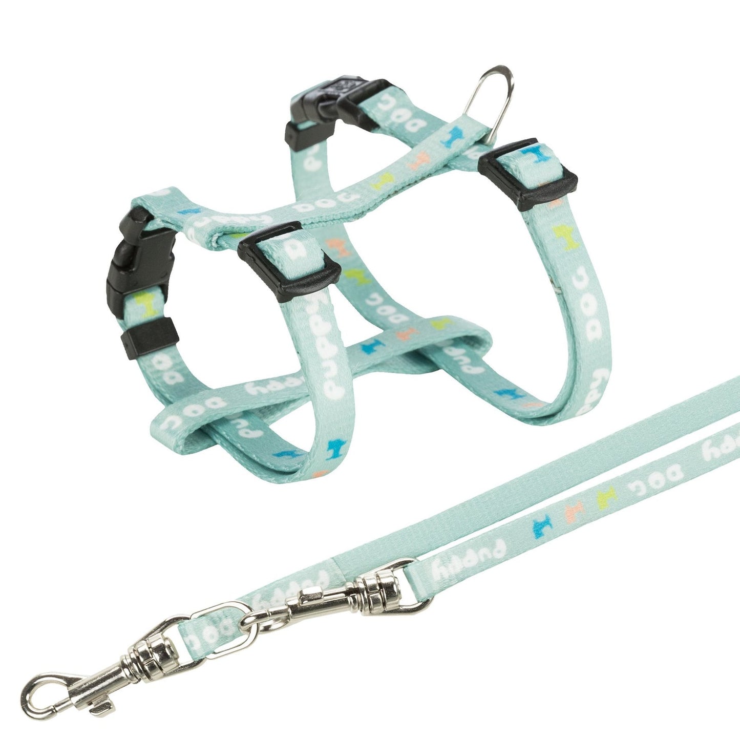 Trixie Junior puppy harness with leash, 2334 cm/8 mm, 2.00 m, mint