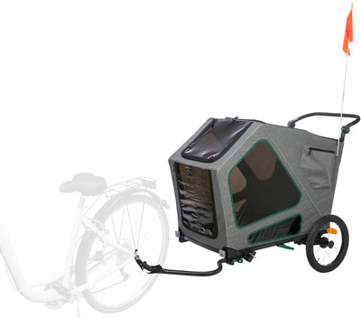 Trixie Bicycle trailer, L: 80 Ç? 103 Ç? 98/147 cm, grey/sage