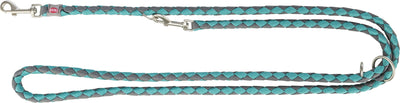 Trixie Cavo adjustable lead, L–XL: 2.00 m/diam 18 mm, aqua/graphite