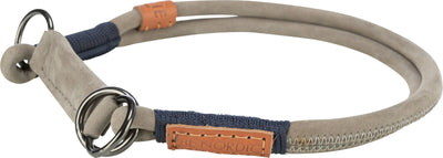 Trixie BE NORDIC semi-choke, leather, M: 45 cm/Ã‡Ã· 8 mm, grey