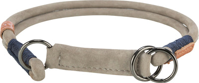 Trixie BE NORDIC semi-choke, leather, XL: 60 cm/Ã‡Ã· 10 mm, grey