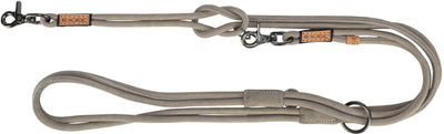 Trixie BE NORDIC adjustable lead, leather, XS-L: 2 m/Ã‡Ã· 8 mm, grey