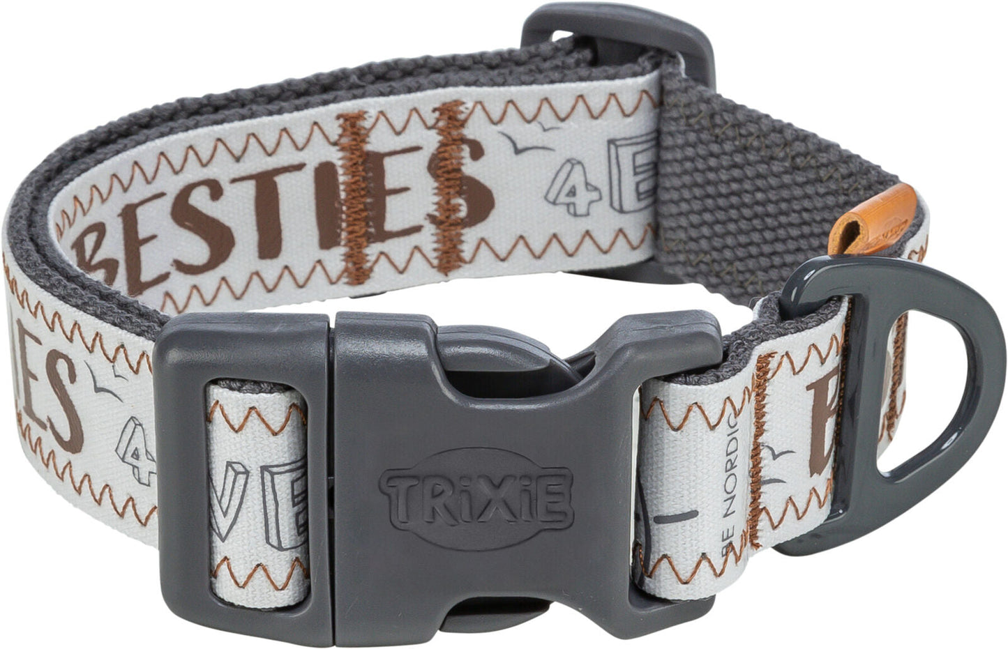 Trixie BE NORDIC collar, extra wide, M–L: 40–60 cm/38 mm, grey