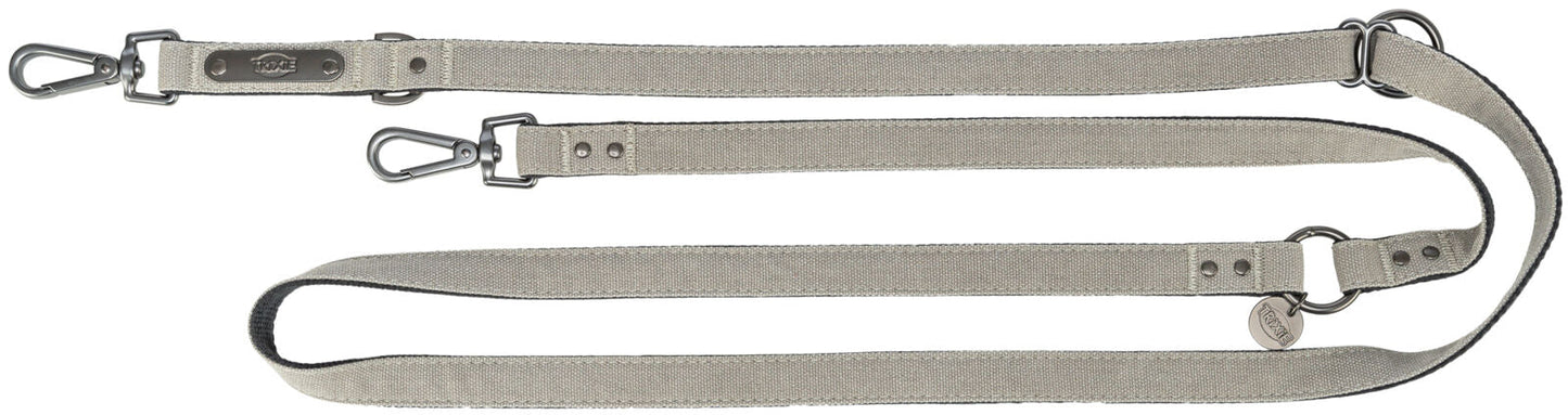 Trixie CityStyle V-Lead, cotton, M–L: 2.00 m/20 mm, light grey