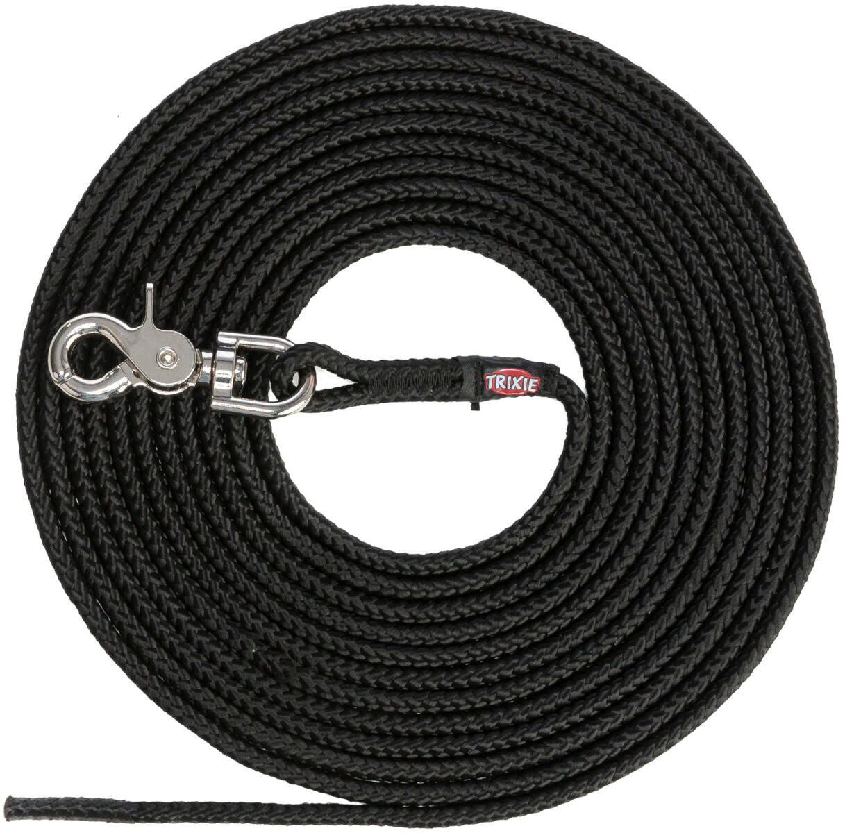 Trixie Tracking lead, trigger snap hook, round, SÆ’??L: 15 m/Ã‡Ã· 6 mm, black