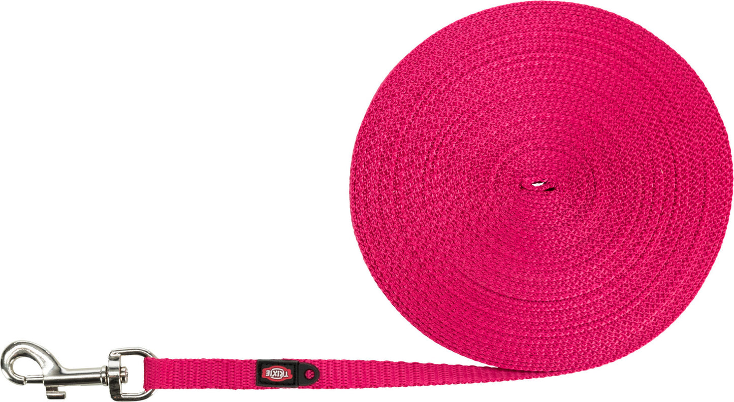 Trixie Tracking leash, extra light, XSS: 10 m/10 mm, fuchsia