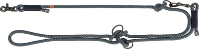 Trixie Soft Rope adjustable lead, XS–S: 2.00 m/diam 6 mm, black/grey