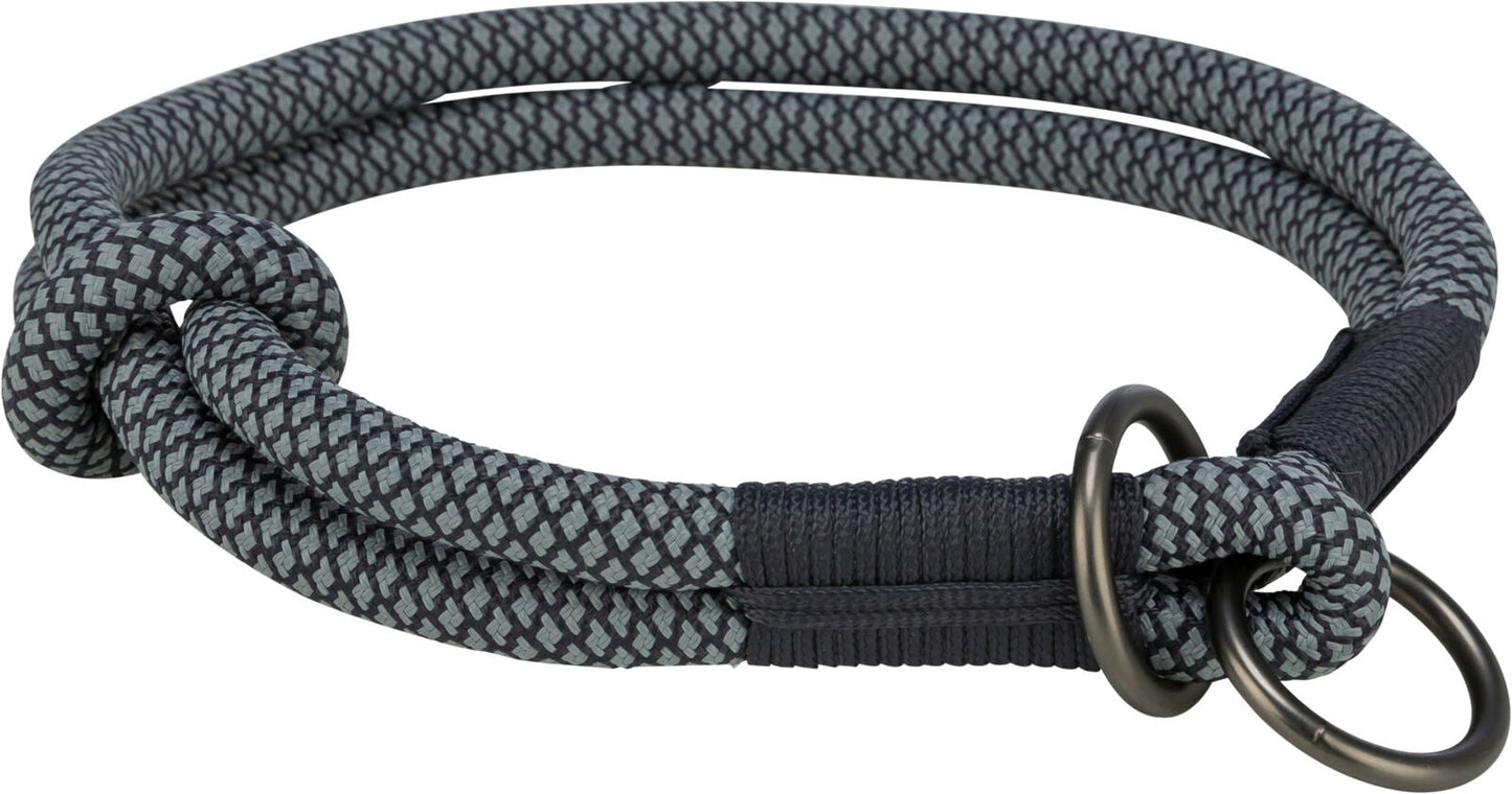 Trixie Soft Rope semi-choke, SÆ’??M: 40 cm/Ã‡Ã· 10 mm, black/grey