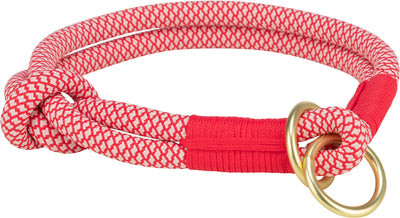 Trixie Soft Rope semi-choke, S: 35 cm/Ã‡Ã· 10 mm, red/cream