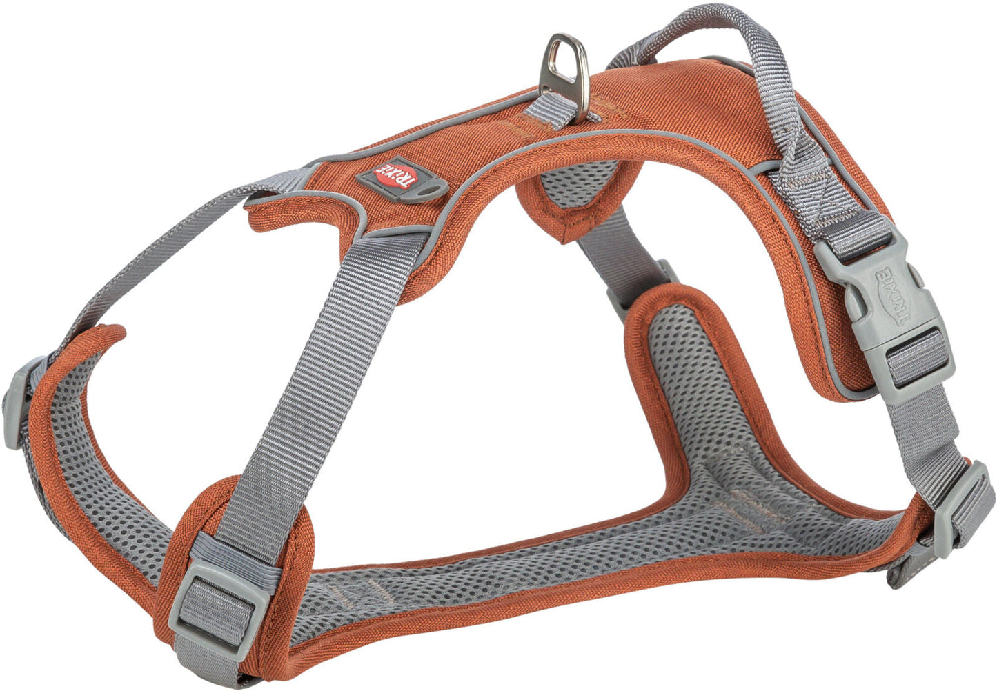 Trixie Premium active harness, M: 49–69 cm/20 mm, rust