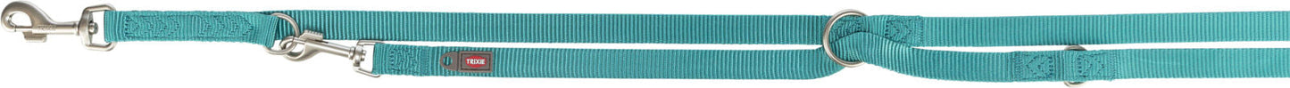 Trixie Premium adjustable lead, M–L: 2.00 m/20 mm, aqua