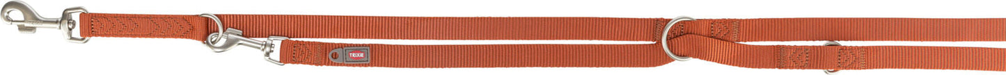 Trixie Premium adjustable lead, XS–S: 2.00 m/15 mm, rust