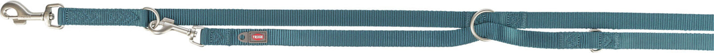 Trixie Premium adjustable lead, XS–S: 2.00 m/15 mm, petrol