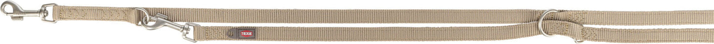 Trixie Premium adjustable lead, double-layered, M–L: 2.00 m/20 mm, sand